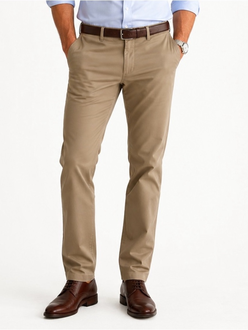 AG Adriano Goldschmied The Marshall Slim Trouser Khaki Tan NWT 36R Stretch